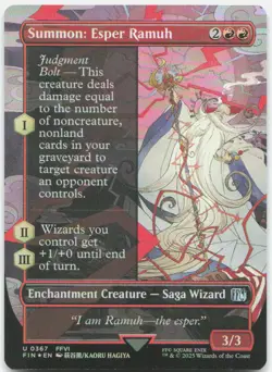 Summon: Esper Ramuh (Borderless) 367 FINAL FANTASY Magic: The Gathering Foil NM - Image 1