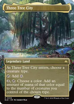 Three Tree City (Borderless) (0338) Bloomburrow Regular - Image 1