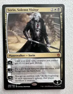Sorin Solemn Visitor 202/269 Khans of Tarkir MTG Mythic NM English - Image 1