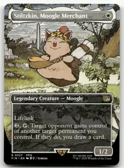 Stiltzkin, Moogle Merchant (Borderless) #327 (NM) Final Fantasy FIN Magic MTG - Image 1