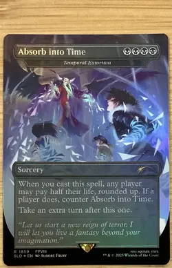 Absorb into Time - Temporal Extortion (Rainbow Foil) #1859 NM Secret Lair Drop - Image 1