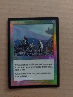 Scrapheap, Urza's Legacy, FOIL, Rare Artifact, MTG 1999 NM - Image 1