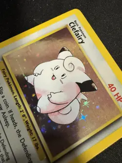 Pokemon TCG Clefairy Base Set Holo Unlimited Rare Card 5/102 HP Condition - Image 2