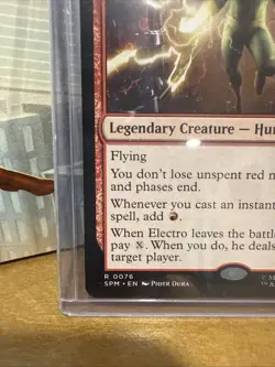 MTG Marvel Electro, Assaulting Battery Rare #076 | Spider-Man Villain | In Hand - Image 2