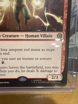 MTG Marvel Electro, Assaulting Battery Rare #076 | Spider-Man Villain | In Hand - Image 3