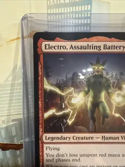 MTG Marvel Electro, Assaulting Battery Rare #076 | Spider-Man Villain | In Hand - Image 5