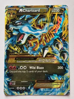 Pokemon TCG M Charizard EX 108/106 Secret XY Flashfire Holo English DMG - Image 3