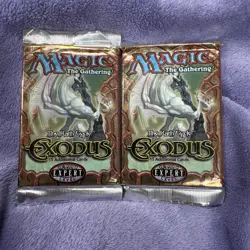 2 Magic the Gathering EXODUS Booster Pack BRAND NEW IN MINT CONDITION !!! 742818065269 - Image 1