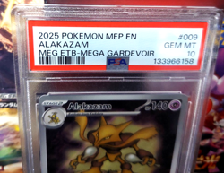 2025 Pokemon Mep Black Star Promo Alakazam #009 Meg Etb-Mega Gardevoir PSA 10 - Image 2