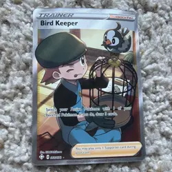 Pokemon TCG Shining Fates Holo Ultra Rare Bird Keeper 066/072 Full Art NM - Image 1
