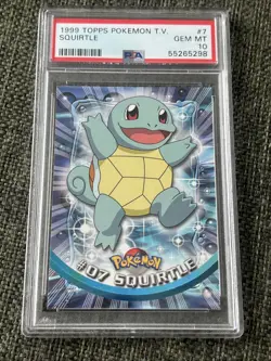 1999 TOPPS POKEMON TV #7 SQUIRTLE PSA 10 GEM MINT - Image 1