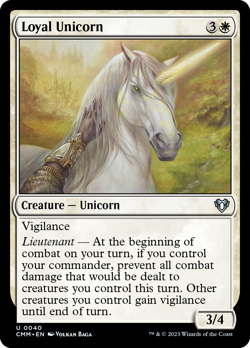 Loyal Unicorn [Commander Masters] Magic MTG - Image 1