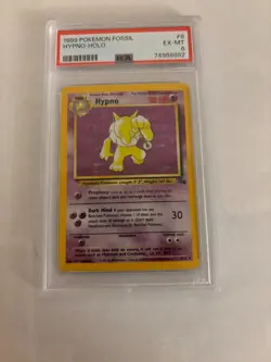 1999 POKEMON FOSSIL #8 HYPNO-HOLO PSA 6 - Image 1