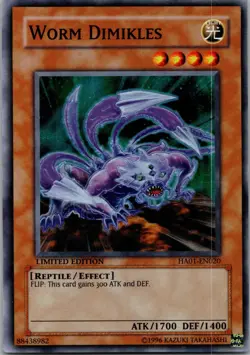 Yugioh Worm Dimikles HA01-EN020 Limited Edition Super Rare NM - Image 1