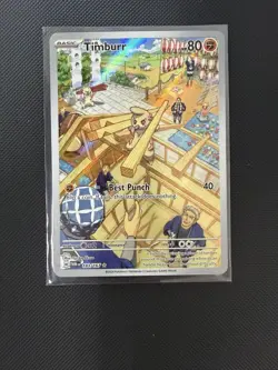 Pokemon TCG Timburr 183/167 Illustration Rare Holo Twilight Masquerade Card - Image 1