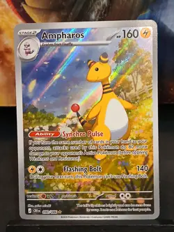 Ampharos 090/086 Chaos Rising English Pokemon Card Illustration Rare NM - Image 2