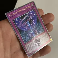Transaction Rollback 1st Edition Quarter Century Secret Rare RA04-EN105 NM Card - Image 2