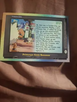 EP24 Primeape Goes Bananas - TV Animation Edition - Pokemon Topps Card - Image 2