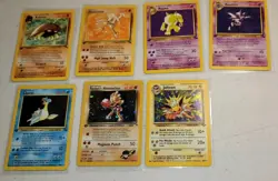 Pokemon First Edition Card Lot With Holos Rocket's Hitmonchan Holo Lapras Holo - Image 2