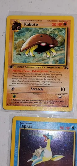 Pokemon First Edition Card Lot With Holos Rocket's Hitmonchan Holo Lapras Holo - Image 3