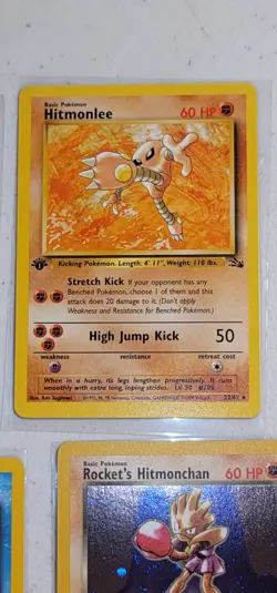 Pokemon First Edition Card Lot With Holos Rocket's Hitmonchan Holo Lapras Holo - Image 4