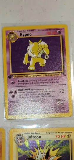 Pokemon First Edition Card Lot With Holos Rocket's Hitmonchan Holo Lapras Holo - Image 5