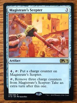 MTG Magistrate's Scepter - Magic 2019 M19 Core Set, English - Image 1