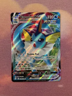Vaporeon Vmax 30/203 Evolving Skies NM Full Art Ultra Rare Pokemon Card - Image 1
