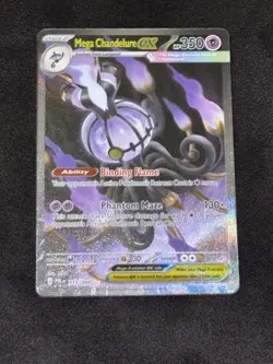 Mega Chandelure EX SIR Pitch Black 115/084 EN MINT + Pitch Black Card Sleeve - Image 4