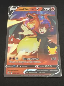 Pokemon TCG Card Lance's Charizard V SWSH133 25th Celebrations Promo - MP - Image 1