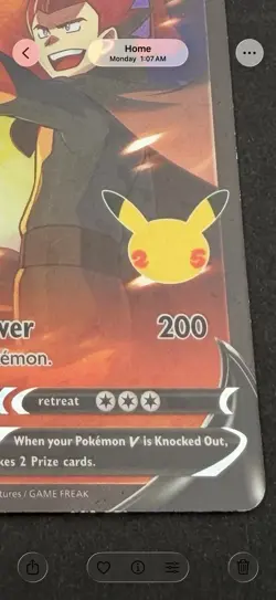 Pokemon TCG Card Lance's Charizard V SWSH133 25th Celebrations Promo - MP - Image 3