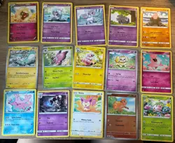 Pokemon TCG 15 Card Mixed Lot cute/girly - Image 1