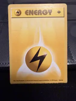 Pokemon Card - Lightning Energy Base Set Shadowless 100/102 1st Edition WOTC MP - Image 1