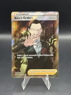 Boss’s Orders Giovanni 189/192 Full Art Rebel Clash Pokemon TCG Card NM - Image 1