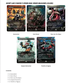 MTG Secret Lair Spider-Man Venom Unleashed Foil Preorder - Image 1