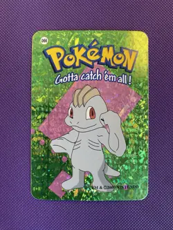 Machop #066 2000 Pokemon Vending Prism Holo Sticker Card - Image 1