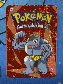 Machoke #67 - Vintage Vending Machine Prism Sticker 2000 - Pokemon Card - Image 1
