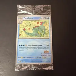 Pokemom Card Feraligatr SVP 213 Illustration Contest 2024 Promos SEALED #1 - Image 1