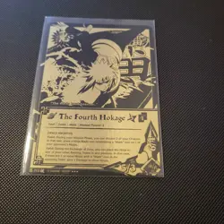 Naruto CCG The Fourth Hokage Card 712 Black & Gold 1st edition English LP Bandai - Image 1