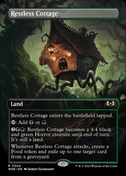 Restless Cottage - Borderless Light Play, English Magic the Gathering MTG Wilds - Image 1