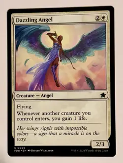 Dazzling Angel #9 (NM) Foundations FDN Magic MTG - Image 1