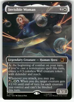 Invisible Woman (Borderless) 1 Commander: Marvel Super Heroes MTG NM - Image 1
