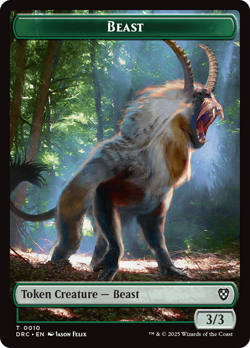 BEAST // SERVO TOKEN x4 mtg NM-M Commander Aetherdrift - Image 1