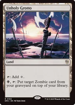 UNHOLY GROTTO mtg NM-M Commander Aetherdrift 1 Rare - Image 1