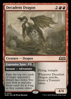 Decadent Dragon // Expensive Taste Light Play, English Magic the Gathering MTG W - Image 1