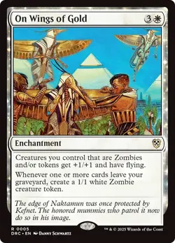 ON WINGS OF GOLD mtg NM-M Commander Aetherdrift 1 Rare - Image 1