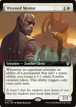 Extended Art WIZENED MENTOR mtg NM-M Commander Aetherdrift 1 Rare - Image 1
