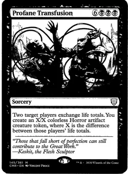 Profane Transfusion 145 Mythic Commander Legends Magic: The Gathering LP - Image 1