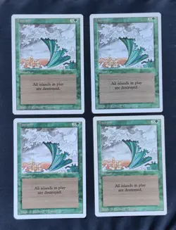 MTG 4x Tsunami - NM - Revised Edition - Playset Magic The Gathering See Pics - Image 1