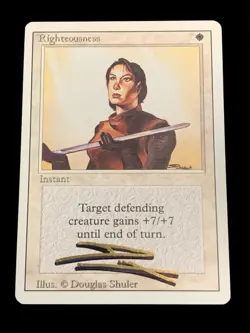 1994 MTG - Revised(3rd) - RIGHTEOUSNESS - Vintage Rare Shadow Signed - NM/M - Image 1